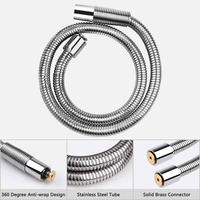 COOLWEST 38 Inch Flexible Stainless Steel Hose Replacement Kit for All Brand Commercial Pre-Rinse Kitchen Sink Faucet (96CM 38") - Image 4